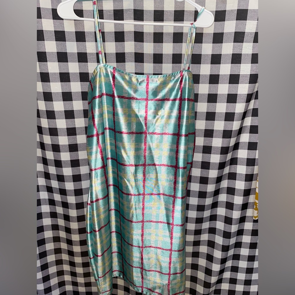 Plaid women’s plus cami dress